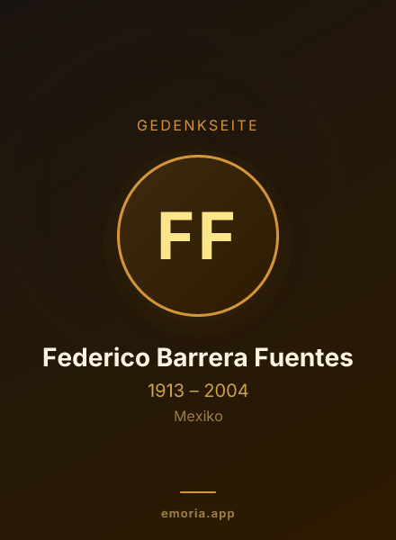 Gedenkportrait von Federico Barrera Fuentes