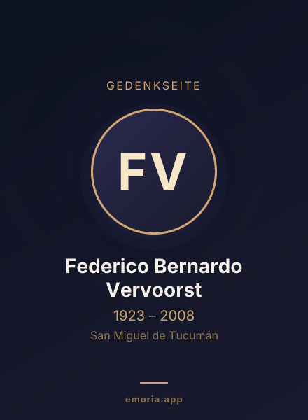 Gedenkportrait von Federico Bernardo Vervoorst