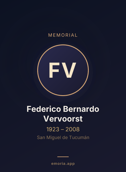 Memorial portrait of Federico Bernardo Vervoorst
