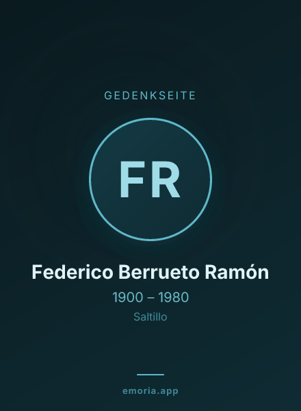 Gedenkportrait von Federico Berrueto Ramón