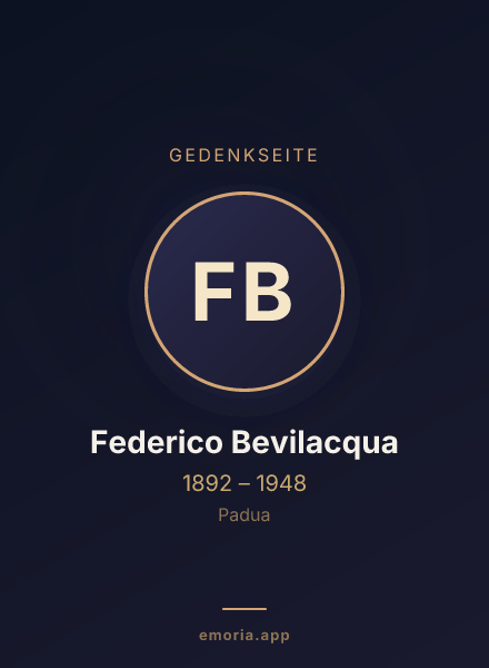 Gedenkportrait von Federico Bevilacqua