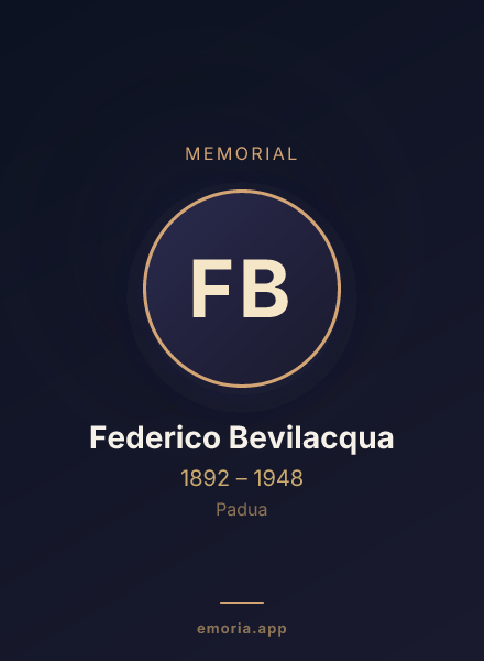 Memorial portrait of Federico Bevilacqua