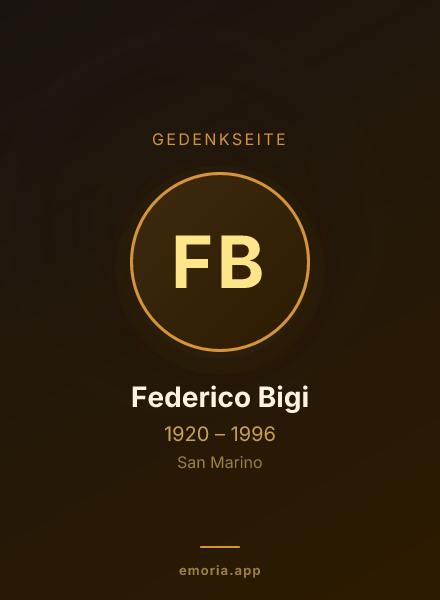 Gedenkportrait von Federico Bigi