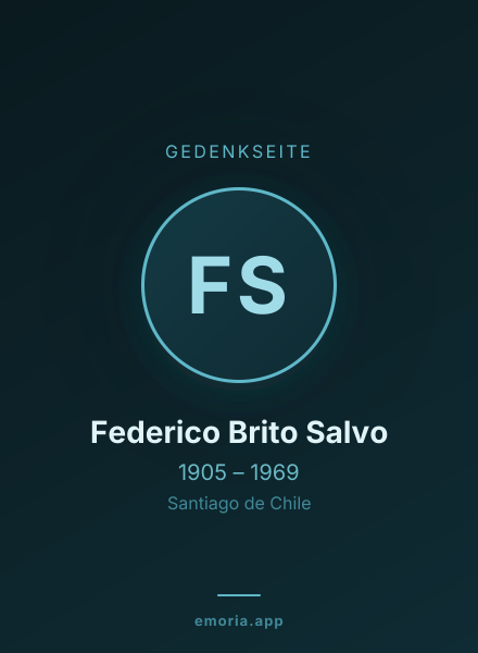 Gedenkportrait von Federico Brito Salvo