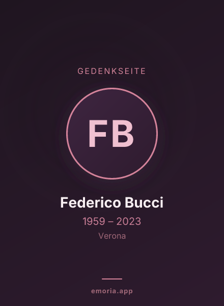 Gedenkportrait von Federico Bucci