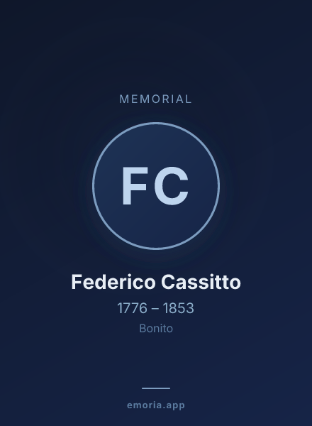 Memorial portrait of Federico Cassitto