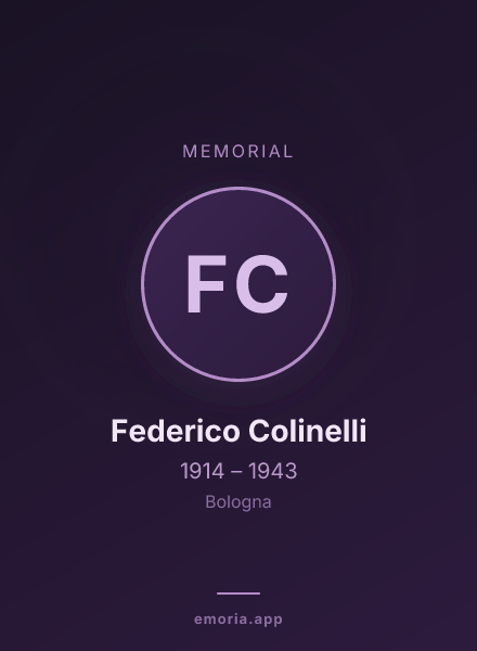 Memorial portrait of Federico Colinelli