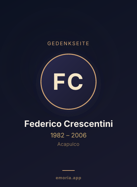 Gedenkportrait von Federico Crescentini