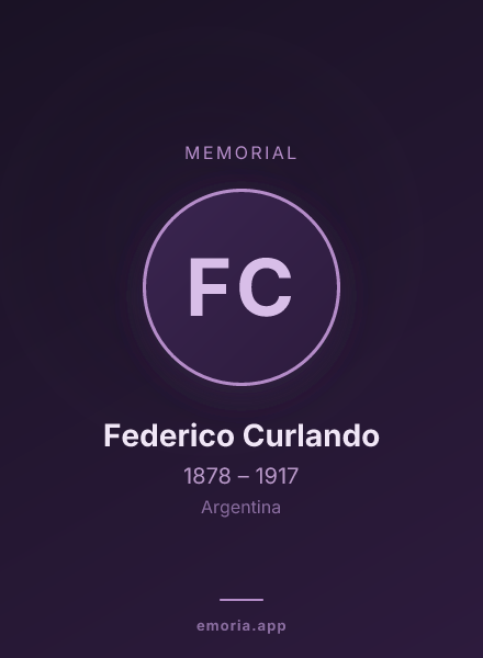 Memorial portrait of Federico Curlando