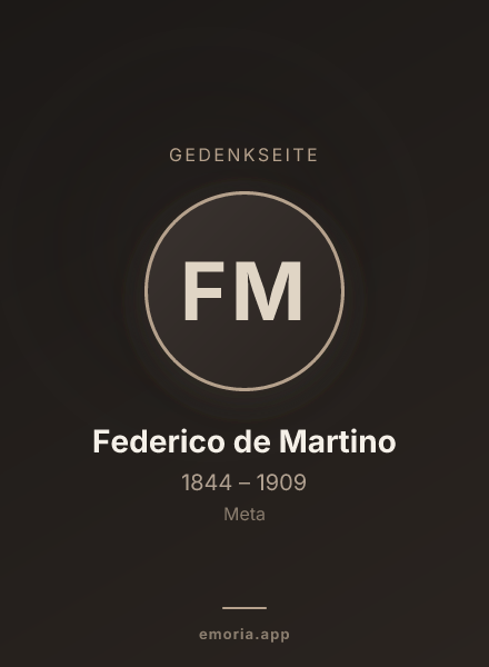 Gedenkportrait von Federico de Martino