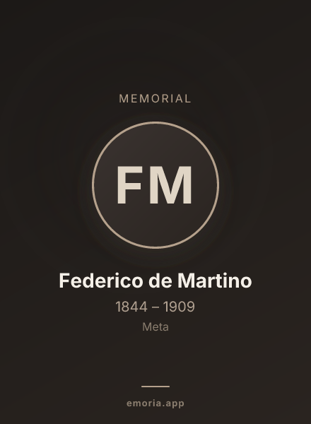 Memorial portrait of Federico de Martino