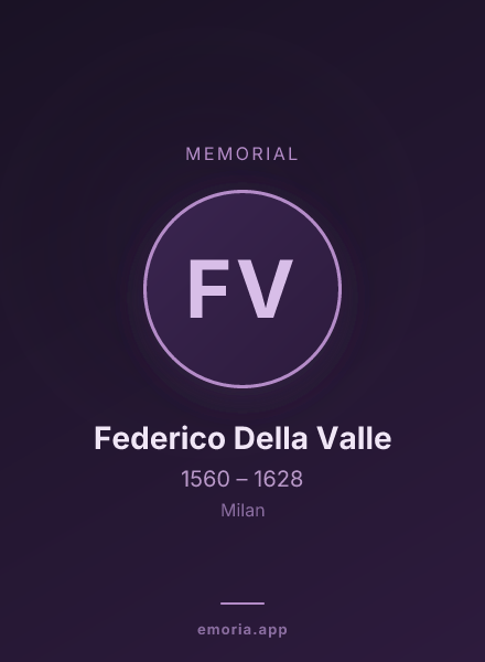 Memorial portrait of Federico Della Valle