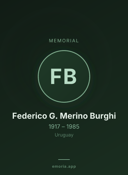 Memorial portrait of Federico G. Merino Burghi