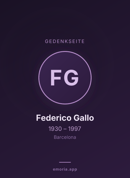 Gedenkportrait von Federico Gallo