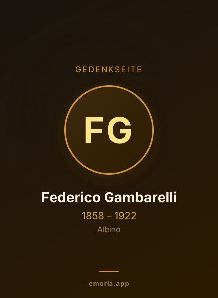 Gedenkportrait von Federico Gambarelli
