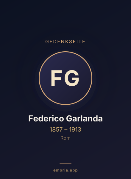 Gedenkportrait von Federico Garlanda
