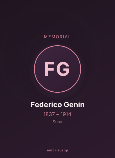 Memorial portrait of Federico Genin