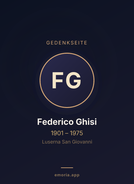 Gedenkportrait von Federico Ghisi