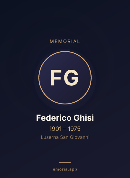 Memorial portrait of Federico Ghisi