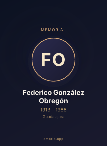 Memorial portrait of Federico González Obregón