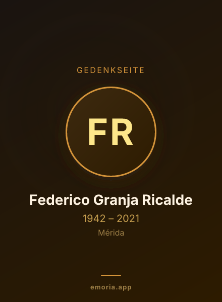 Gedenkportrait von Federico Granja Ricalde