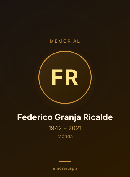 Memorial portrait of Federico Granja Ricalde