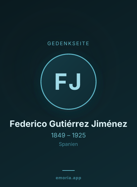 Gedenkportrait von Federico Gutiérrez Jiménez