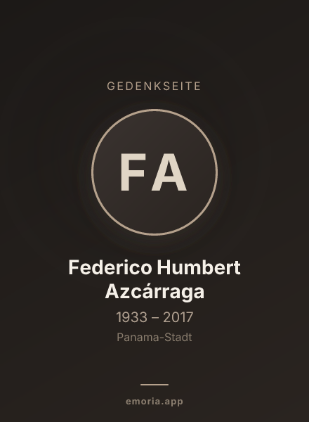 Gedenkportrait von Federico Humbert Azcárraga
