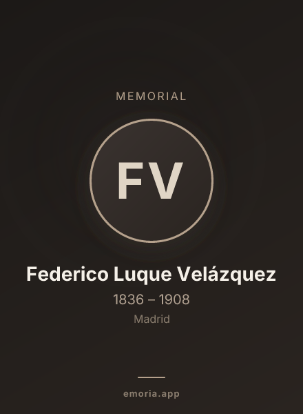 Memorial portrait of Federico Luque Velázquez