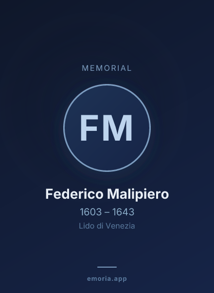Memorial portrait of Federico Malipiero