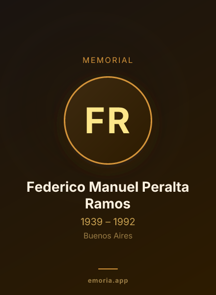 Memorial portrait of Federico Manuel Peralta Ramos