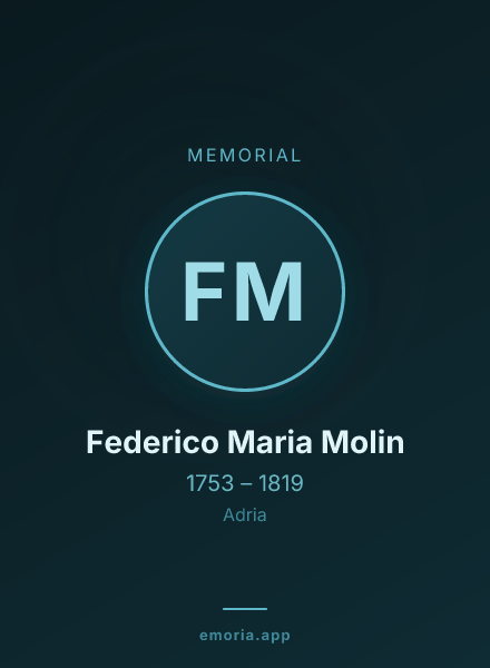 Memorial portrait of Federico Maria Molin
