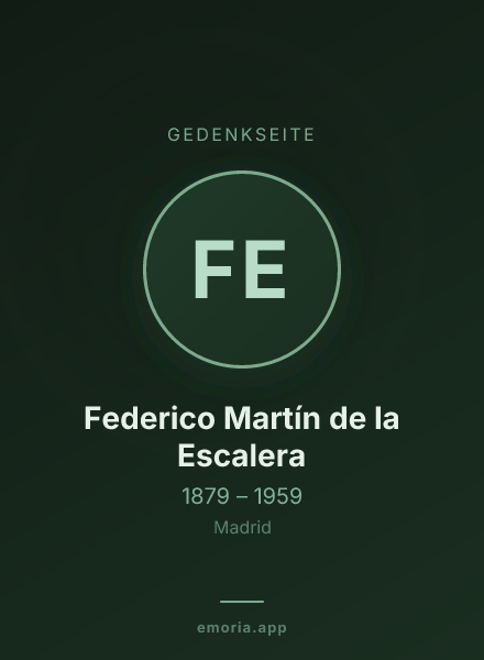 Gedenkportrait von Federico Martín de la Escalera