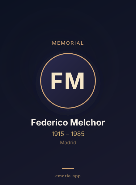 Memorial portrait of Federico Melchor
