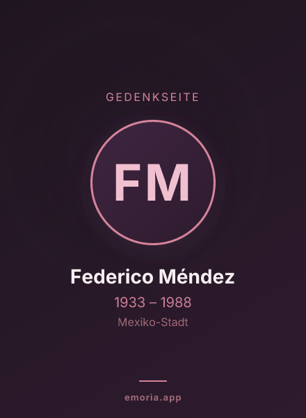 Gedenkportrait von Federico Méndez