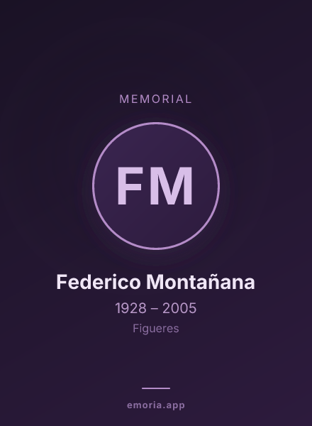 Memorial portrait of Federico Montañana