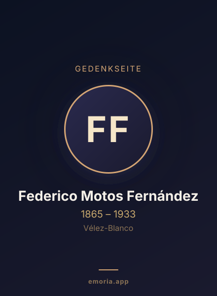 Gedenkportrait von Federico Motos Fernández