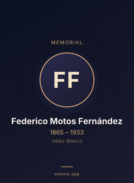 Memorial portrait of Federico Motos Fernández