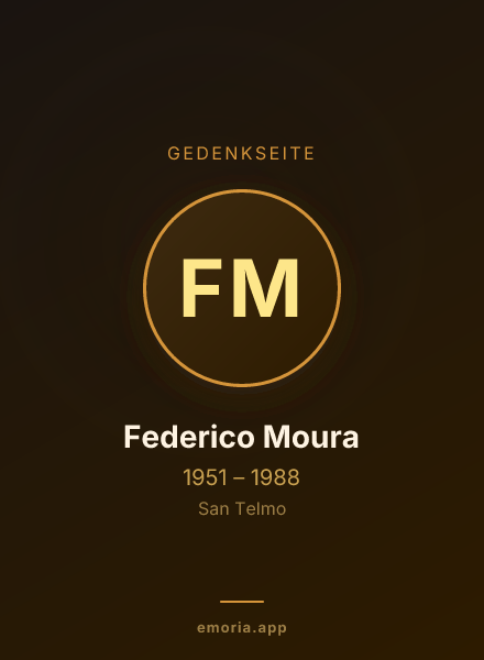 Gedenkportrait von Federico Moura