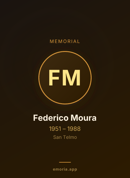 Memorial portrait of Federico Moura