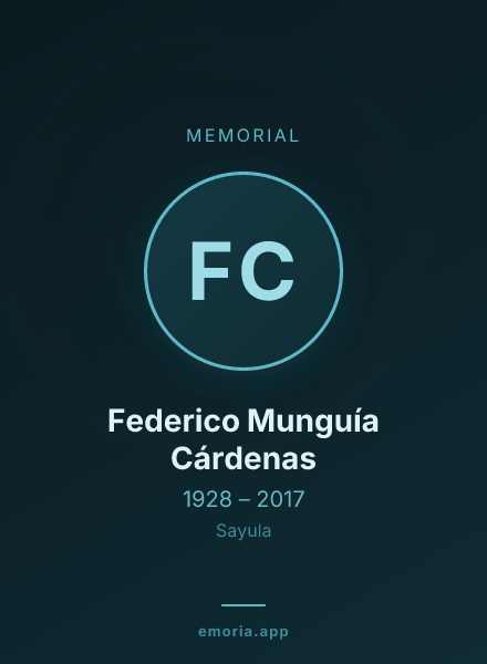 Memorial portrait of Federico Munguía Cárdenas