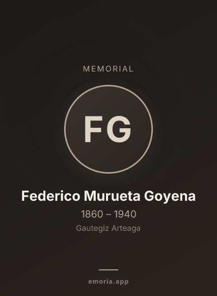 Memorial portrait of Federico Murueta Goyena