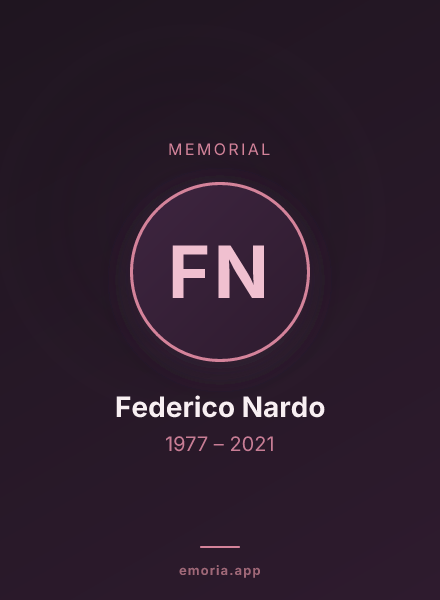 Memorial portrait of Federico Nardo