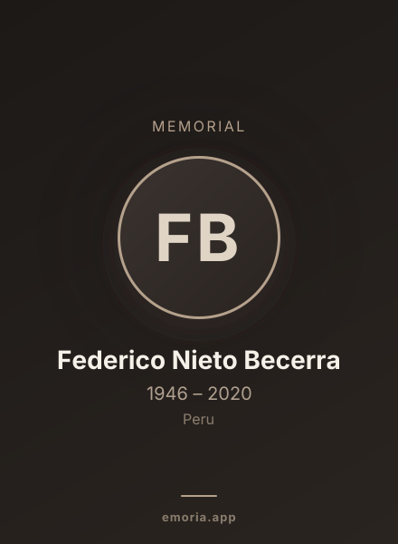 Memorial portrait of Federico Nieto Becerra