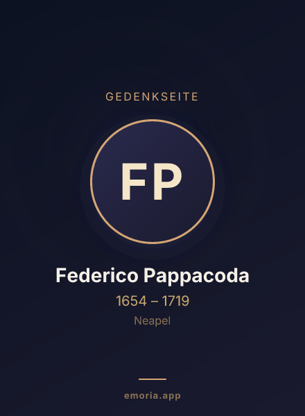 Gedenkportrait von Federico Pappacoda