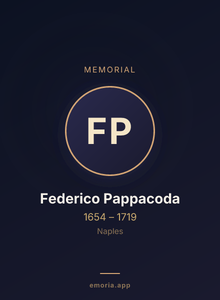 Memorial portrait of Federico Pappacoda