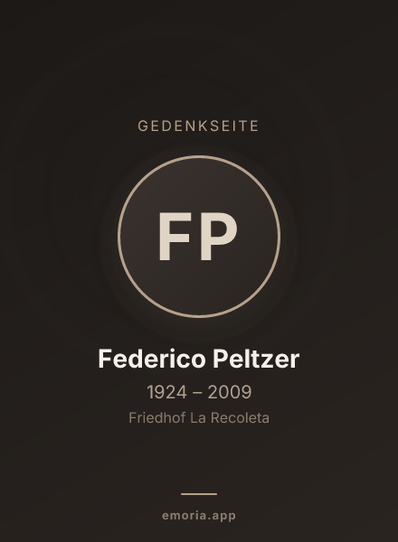 Gedenkportrait von Federico Peltzer