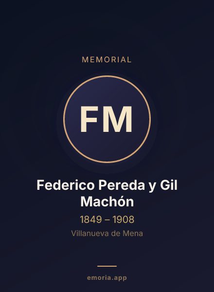 Memorial portrait of Federico Pereda y Gil Machón