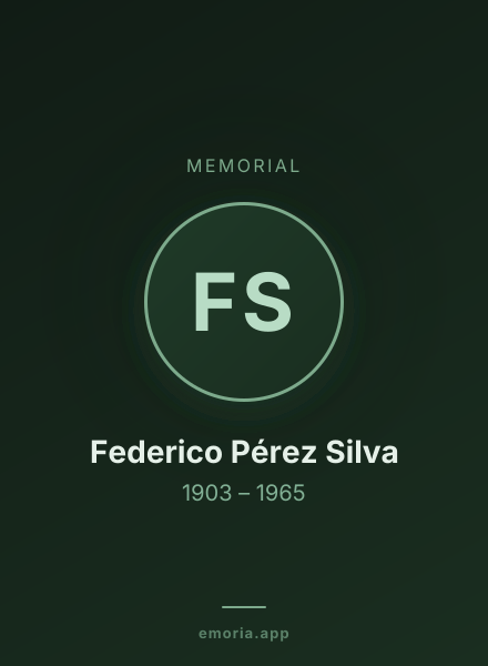 Memorial portrait of Federico Pérez Silva