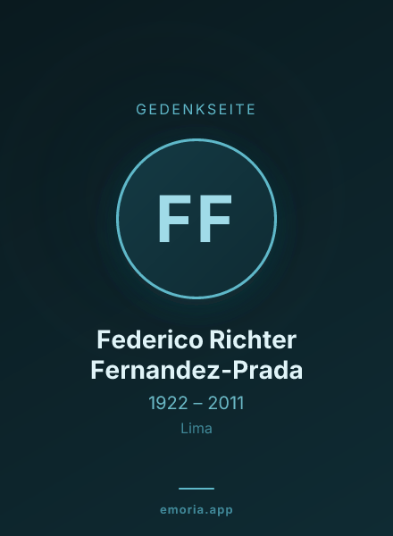 Gedenkportrait von Federico Richter Fernandez-Prada